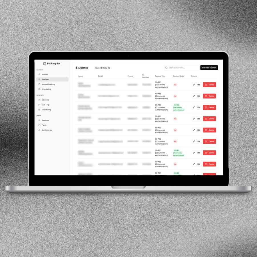 South Korea Visa Appointment Platform Preview