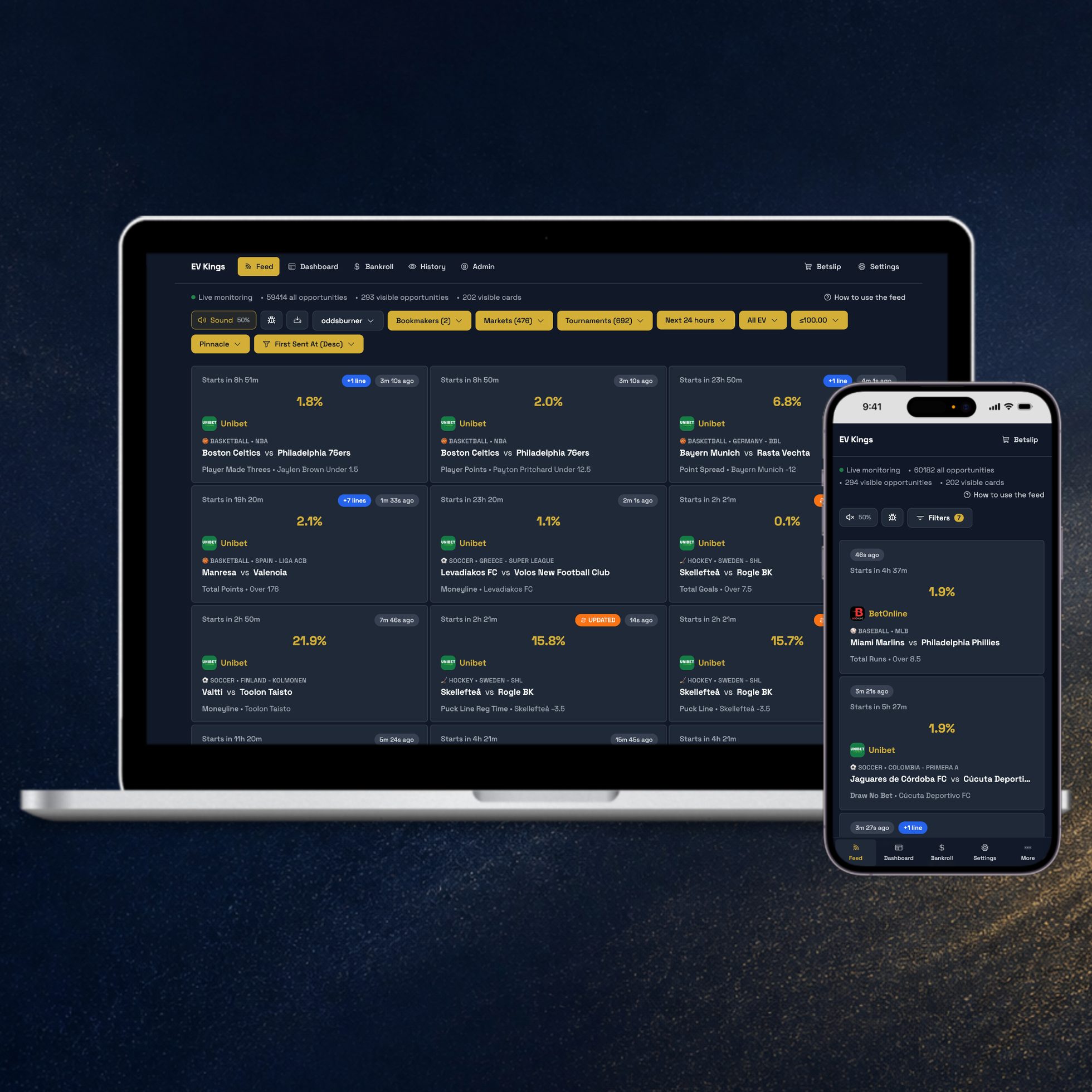 EVKings - Value Betting Platform product preview